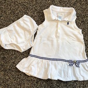 Ralph Lauren white baby girl dress